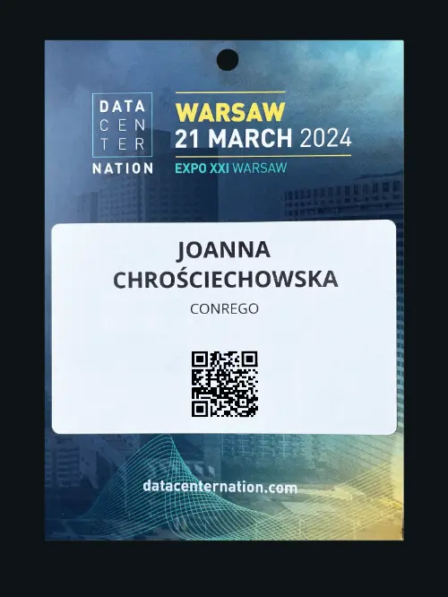 Identyfikator eventowy - DATA CENTER NATION - WARSAW 2024